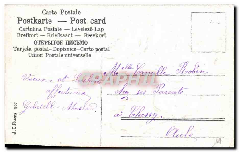 CPA Fantaisie Fleurs  — Rückseite