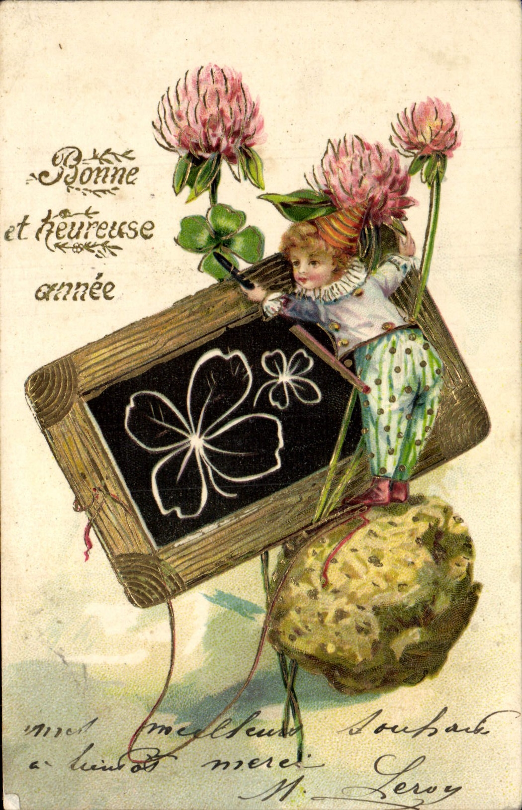 CPA Fantaisie Fleurs Enfant