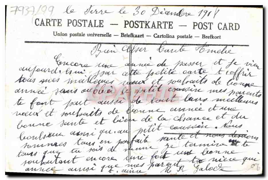 CPA Fantaisie Fleurs  — Verso