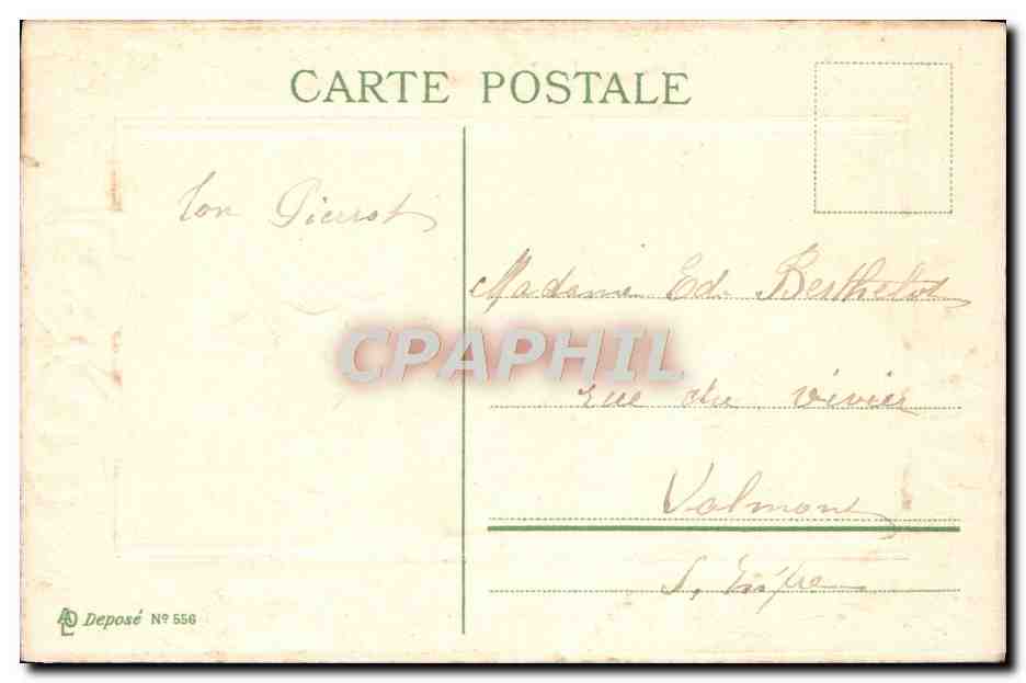 CPA Fantaisie Fleurs  — Rückseite
