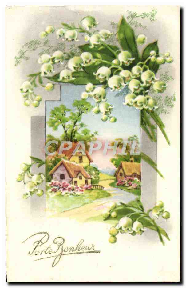 CPA Fantaisie Fleurs Muguet