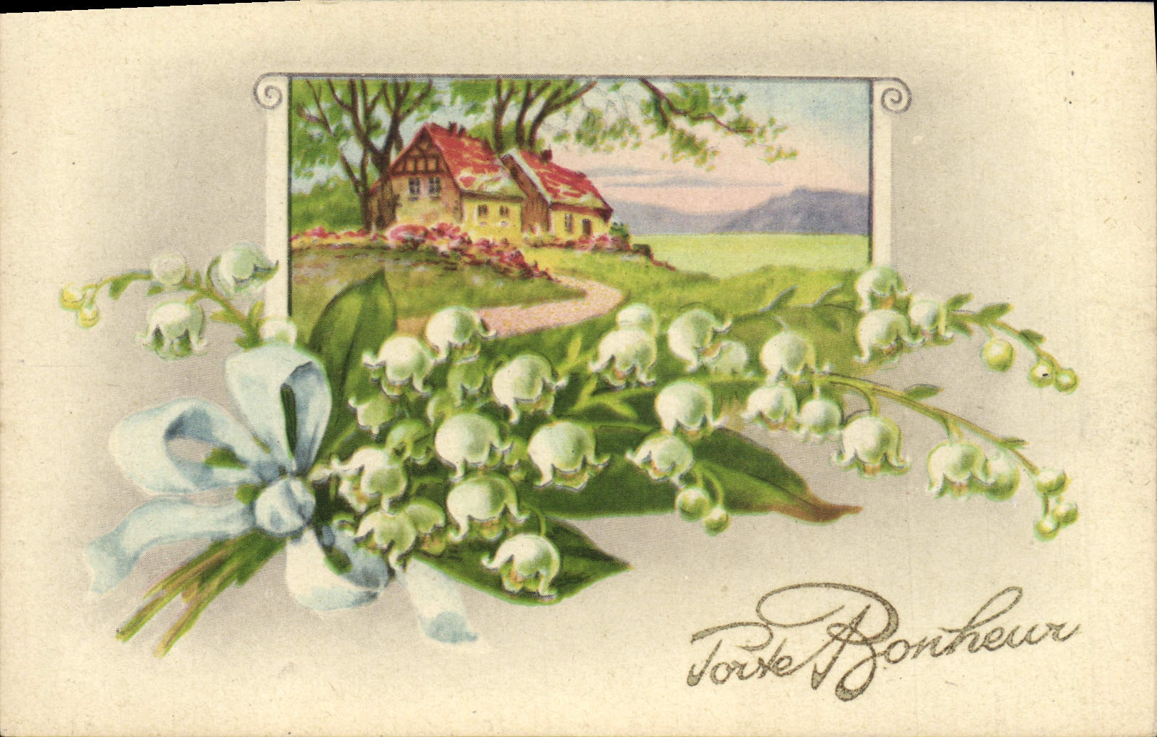 CPA Fantaisie Fleurs Muguet