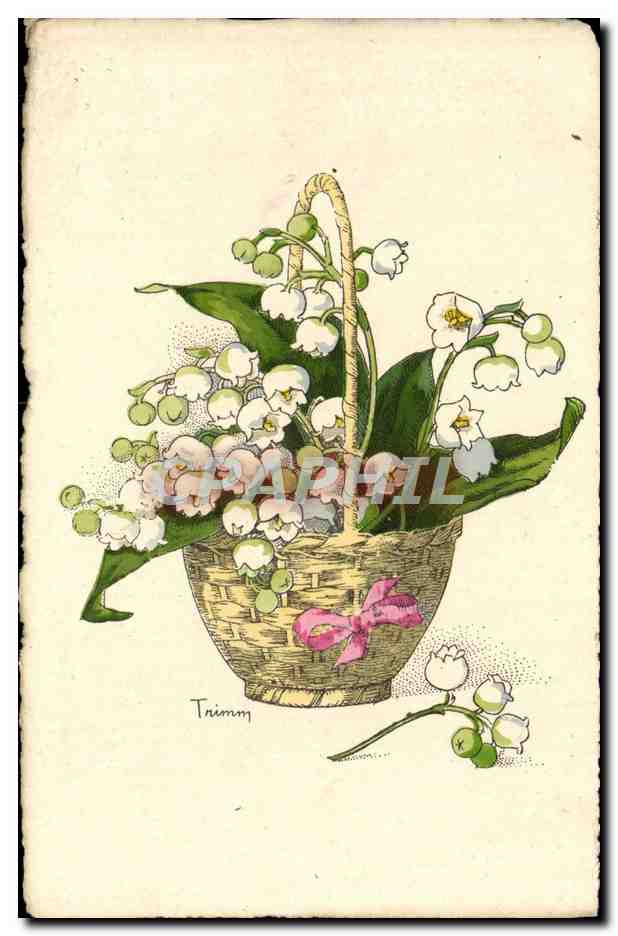 CPA Fantaisie Fleurs Muguet