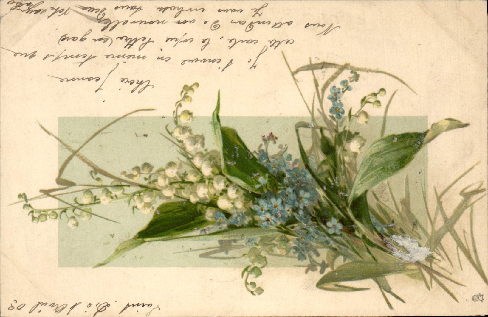 CPA Fantaisie Fleurs Muguet
