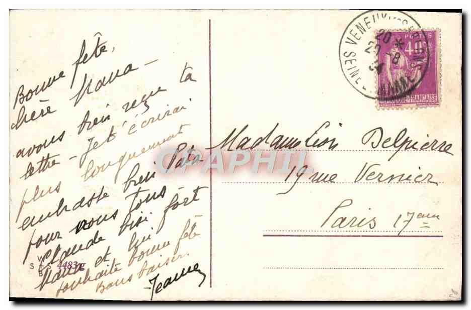 CPA Fantaisie Fleurs Muguet — Verso