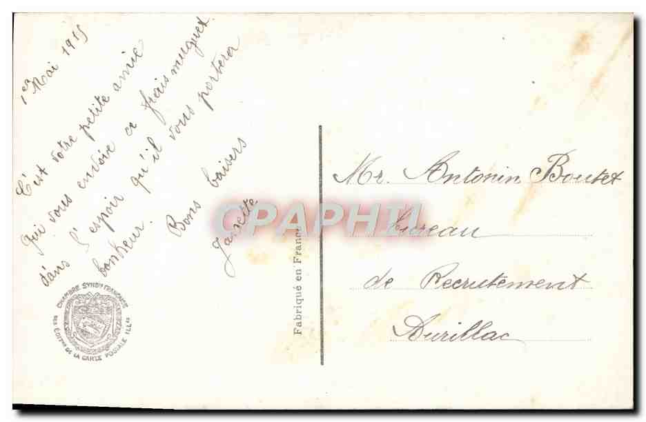 CPA Fantaisie Fleurs Muguet Femme — Rückseite