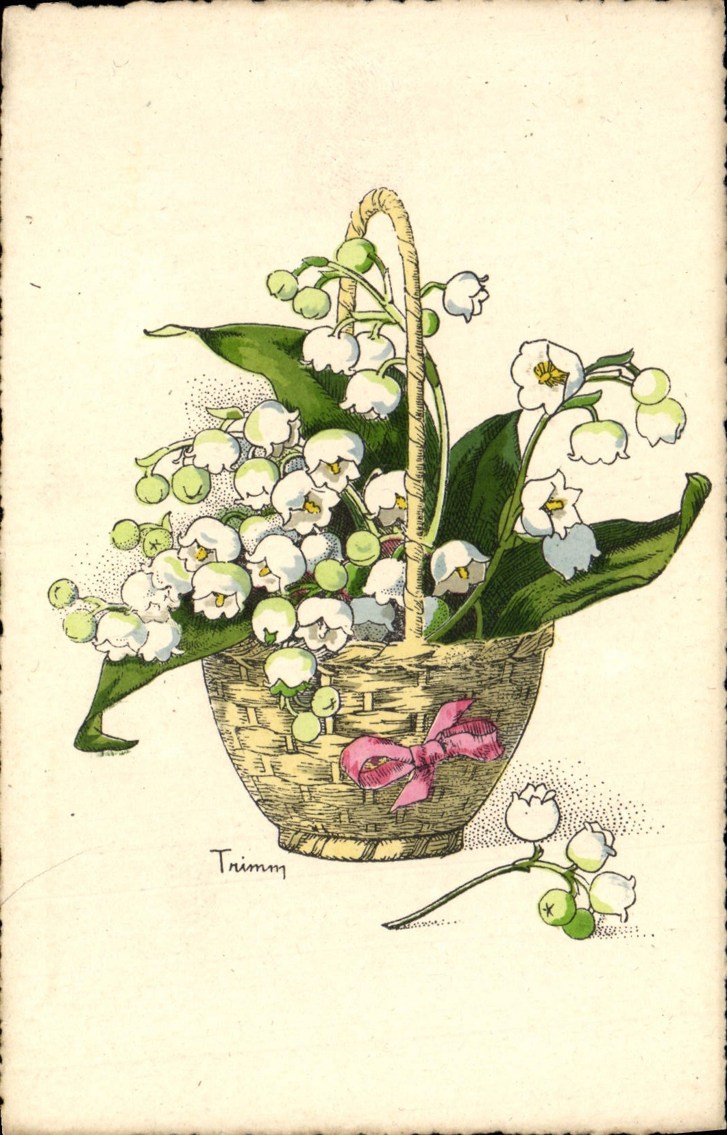 CPA Fantaisie Fleurs Muguet