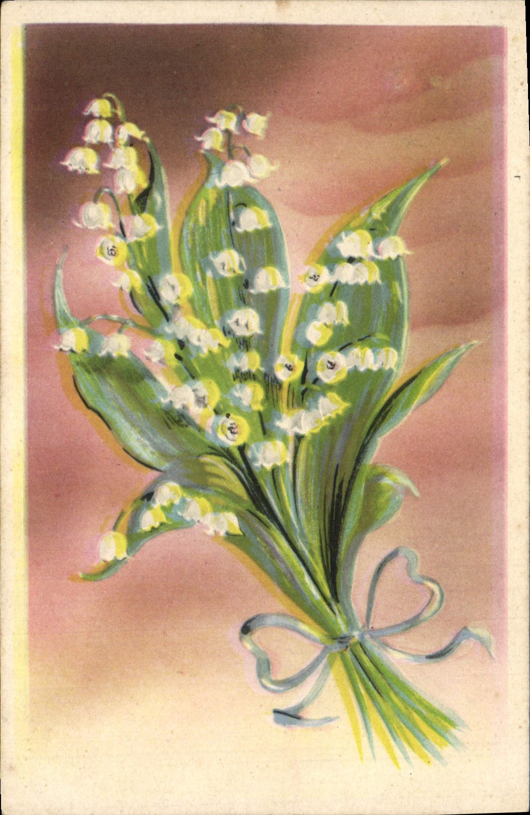 CPA Fantaisie Fleurs Muguet