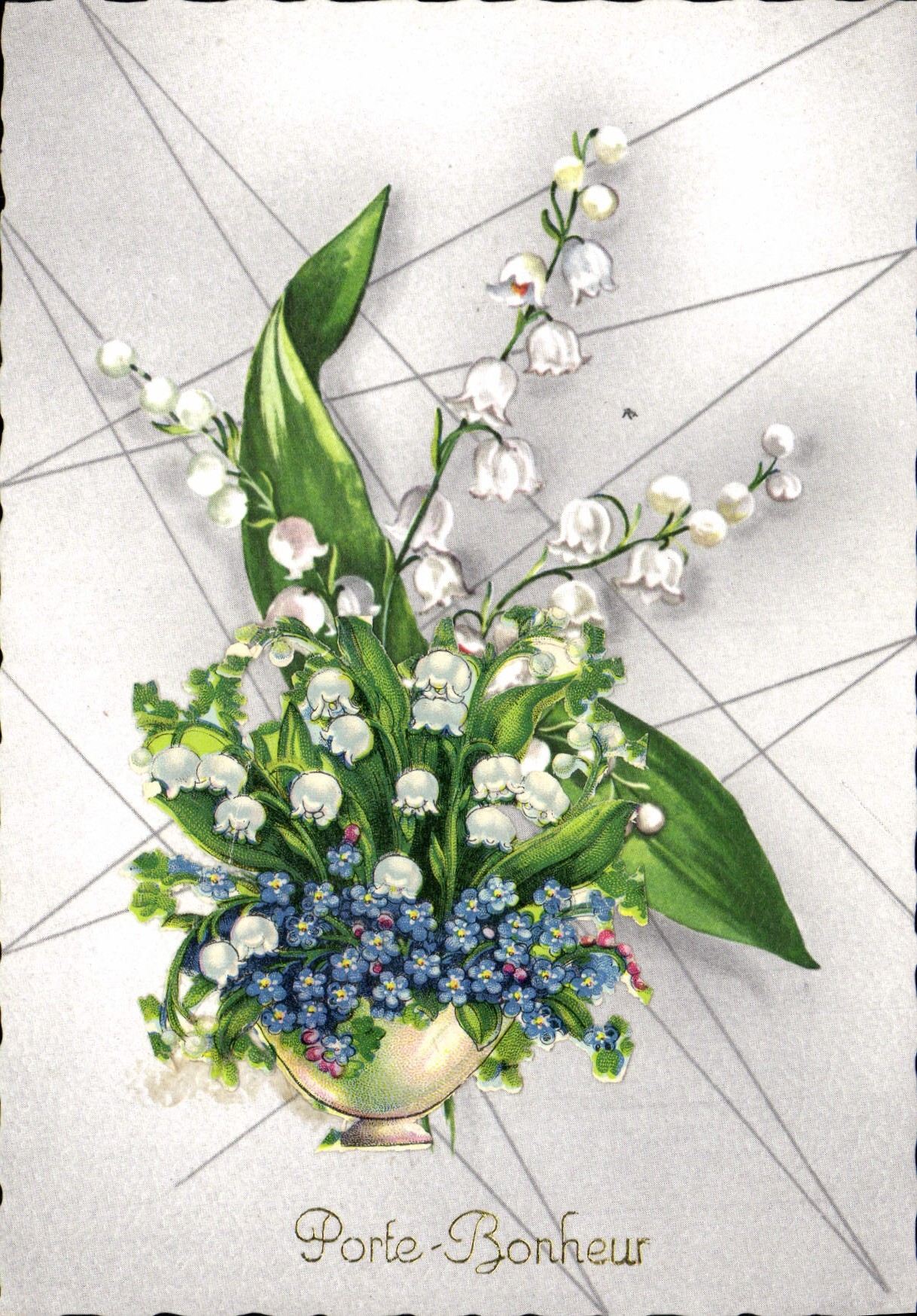CPA Fantaisie Fleurs Muguet