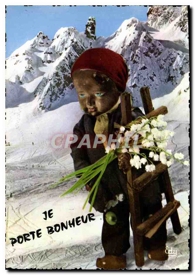 CPA Fantaisie Fleurs Muguet Ramoneur