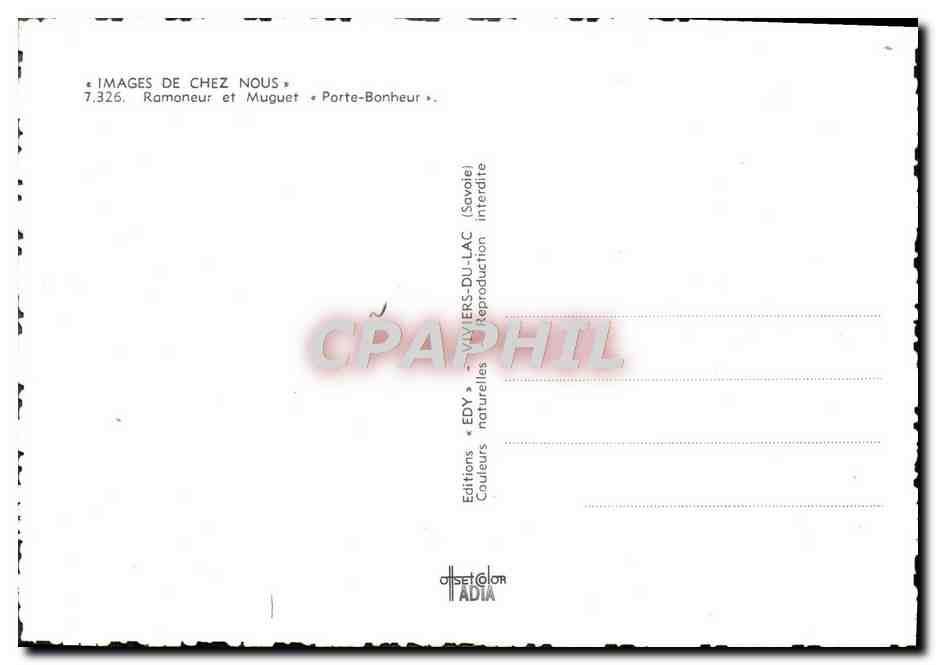 CPA Fantaisie Fleurs Muguet Ramoneur — Verso