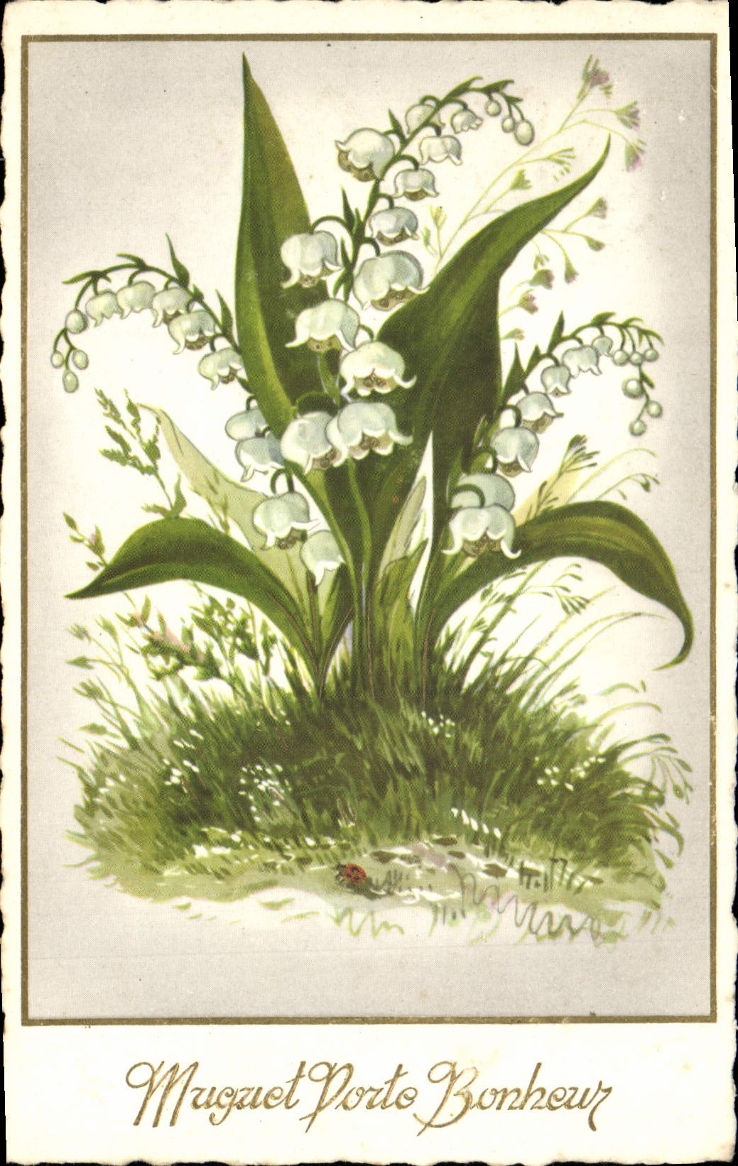 CPA Fantaisie Fleurs Muguet