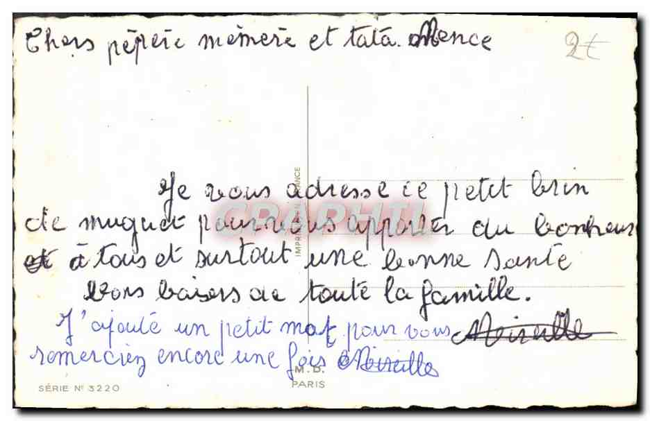 CPA Fantaisie Fleurs Muguet — Verso