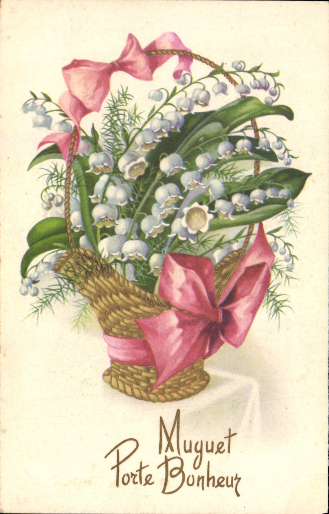 CPA Fantaisie Fleurs Muguet