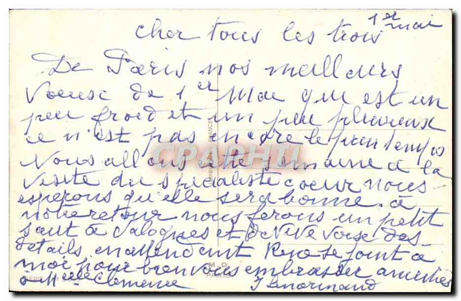 CPA Fantaisie Fleurs Muguet — Verso