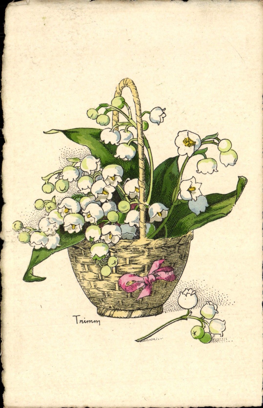 CPA Fantaisie Fleurs Muguet