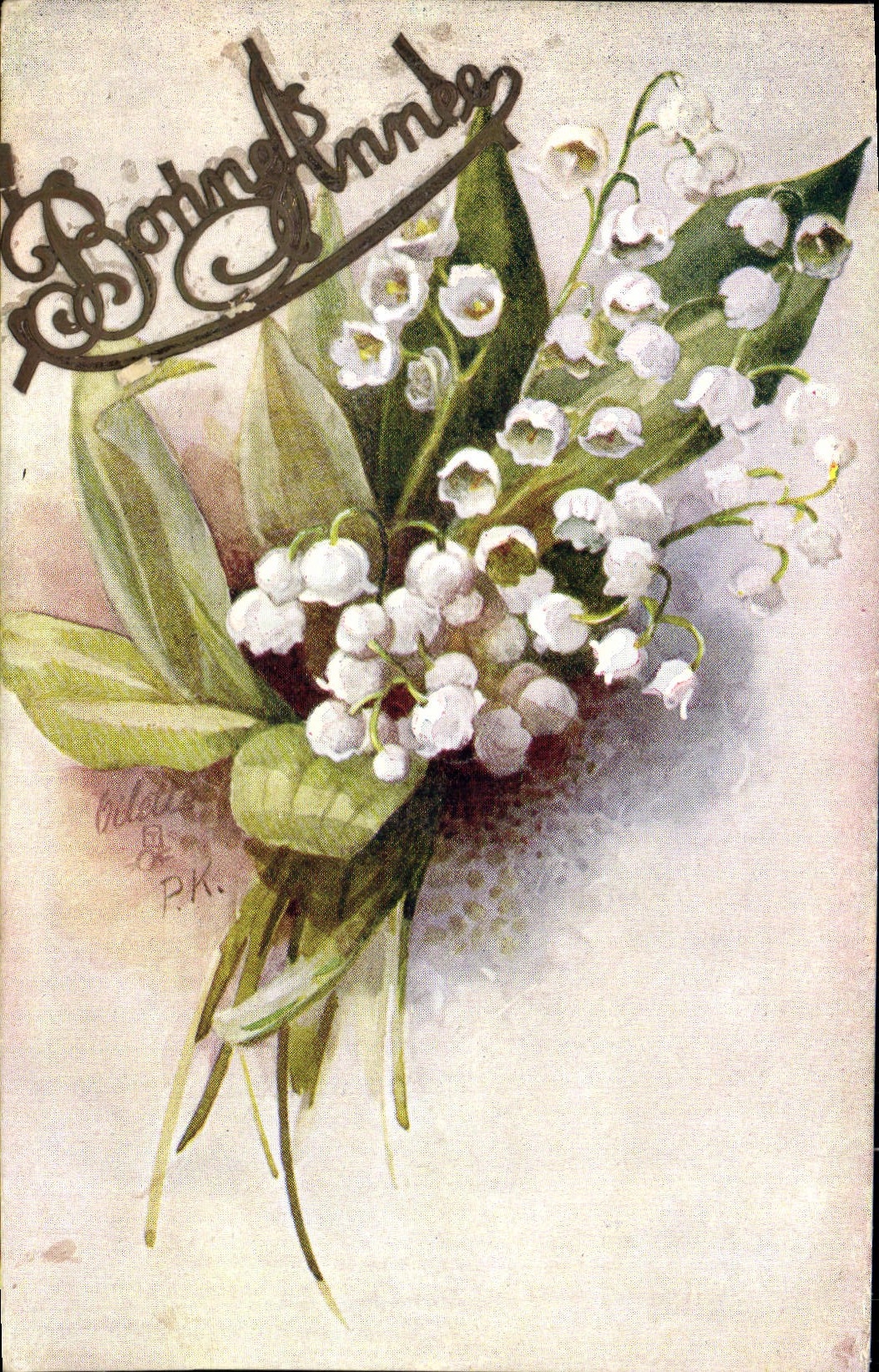 CPA Fantaisie Fleurs Muguet