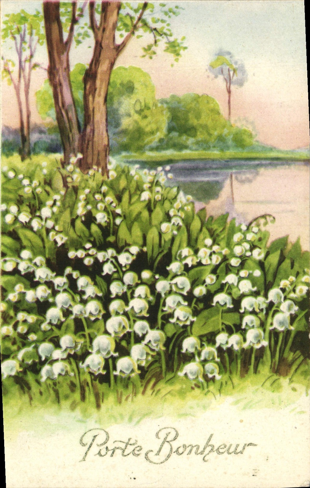 CPA Fantaisie Fleurs Muguet