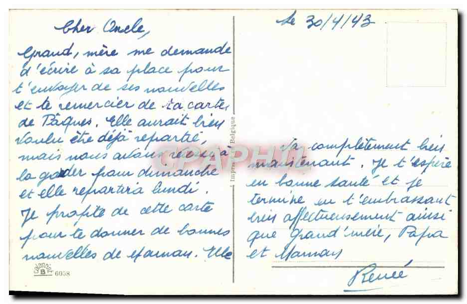 CPA Fantaisie Fleurs Muguet — Verso