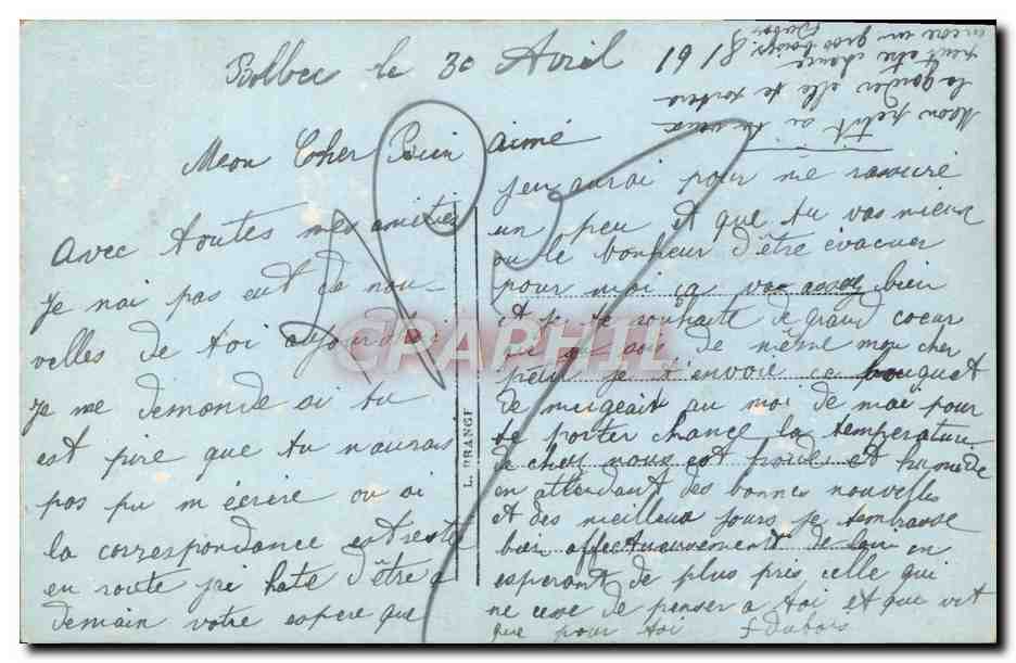 CPA Fantaisie Fleurs Muguet Femme — Verso