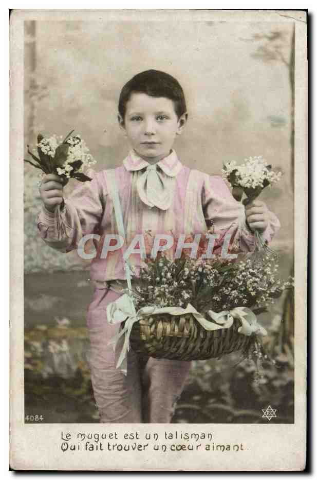 CPA Fantaisie Fleurs Muguet Enfant