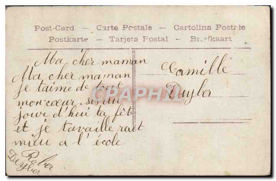 CPA Fantaisie Fleurs Muguet Enfant — Rückseite