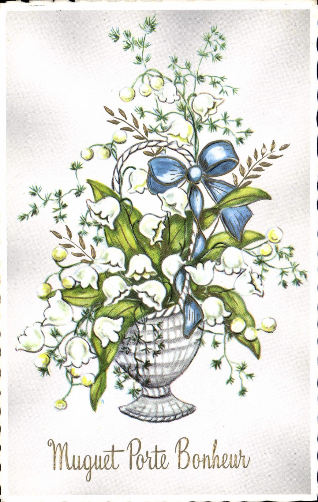 CPA Fantaisie Fleurs Muguet
