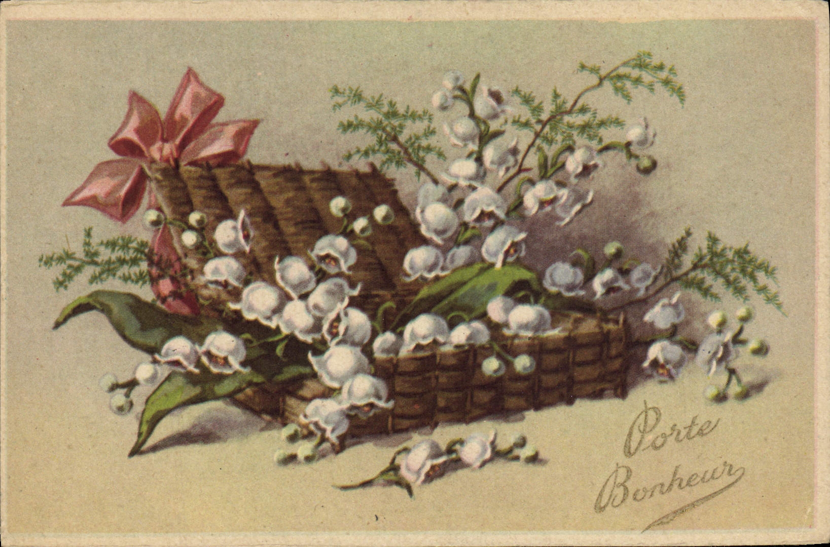 CPA Fantaisie Fleurs Muguet