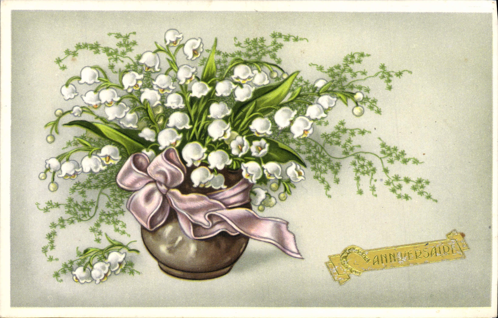CPA Fantaisie Fleurs Muguet