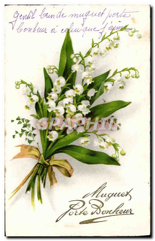CPA Fantaisie Fleurs Muguet