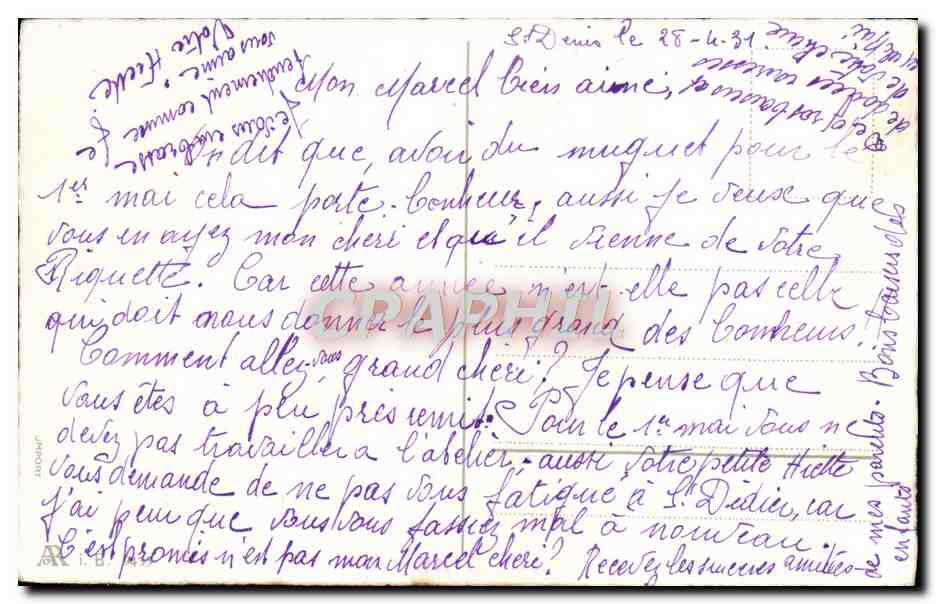 CPA Fantaisie Fleurs Muguet — Verso