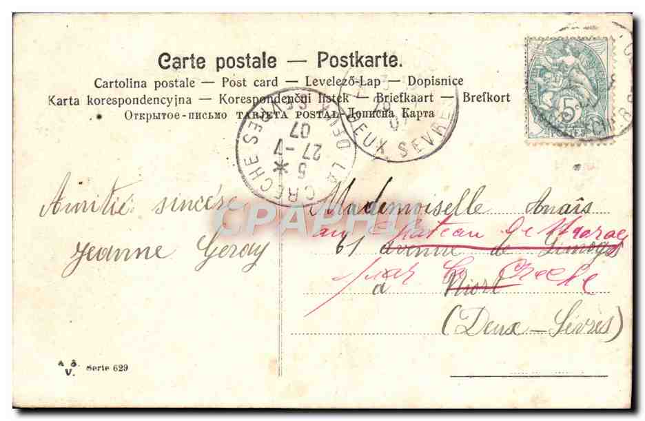 CPA Fantaisie Fleurs Muguet — Back