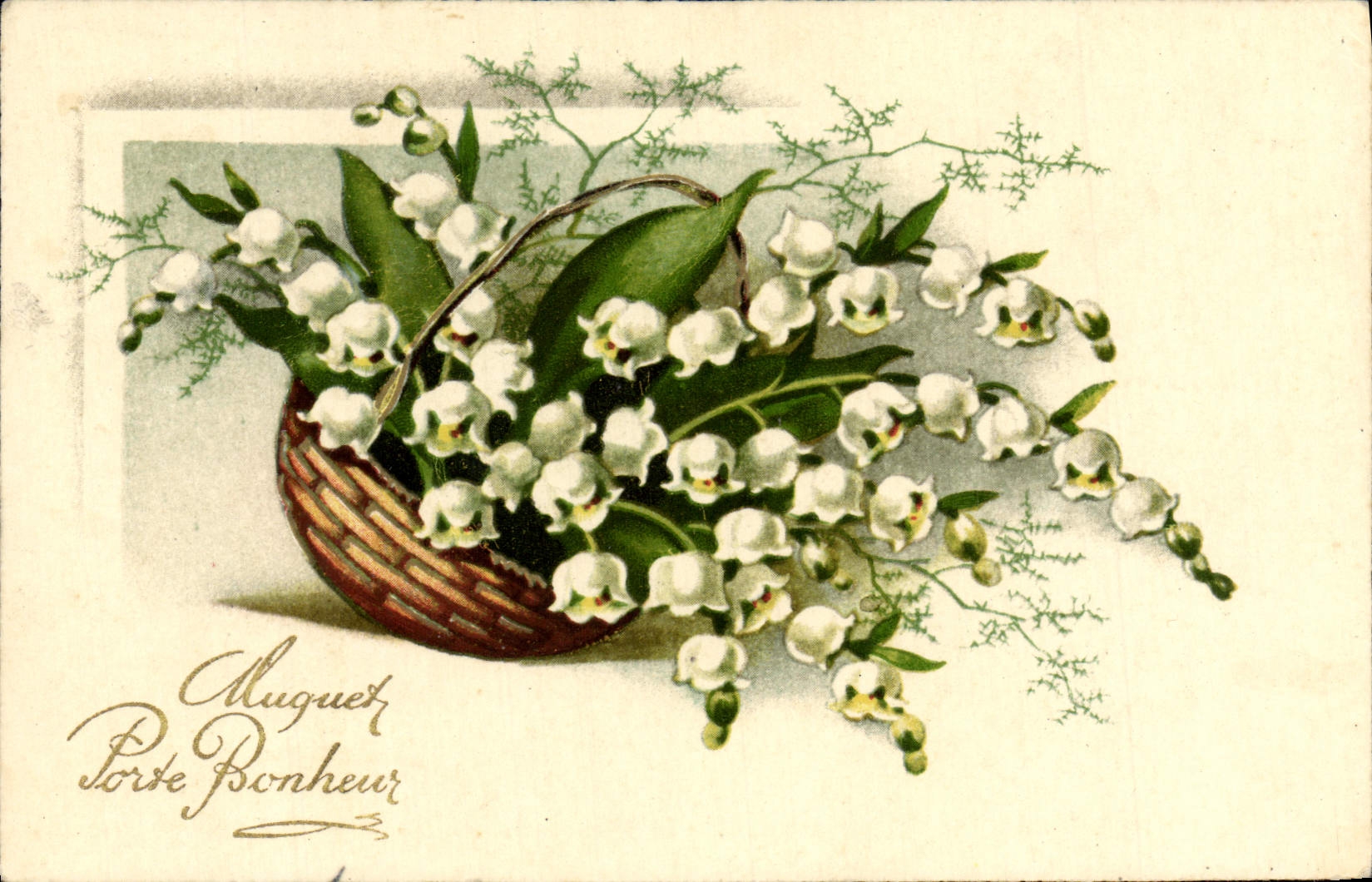 CPA Fantaisie Fleurs Muguet