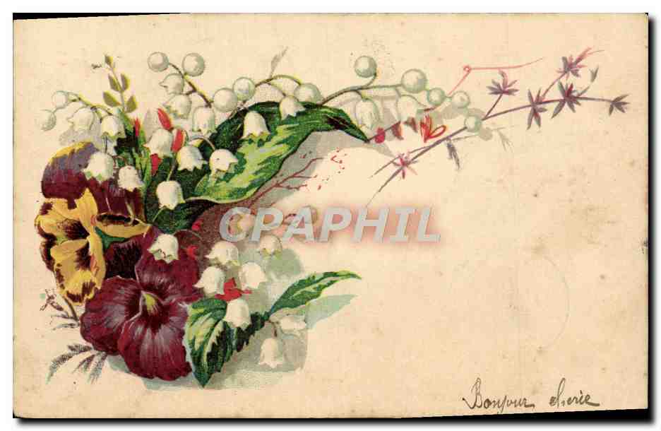 CPA Fantaisie Fleurs Muguet