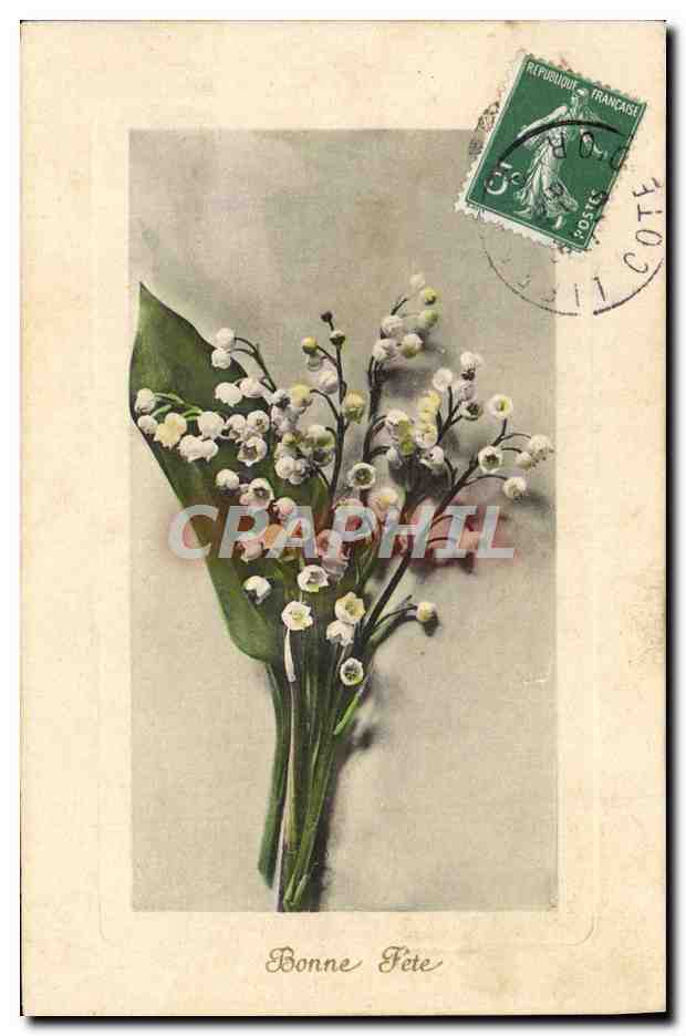 CPA Fantaisie Fleurs Muguet