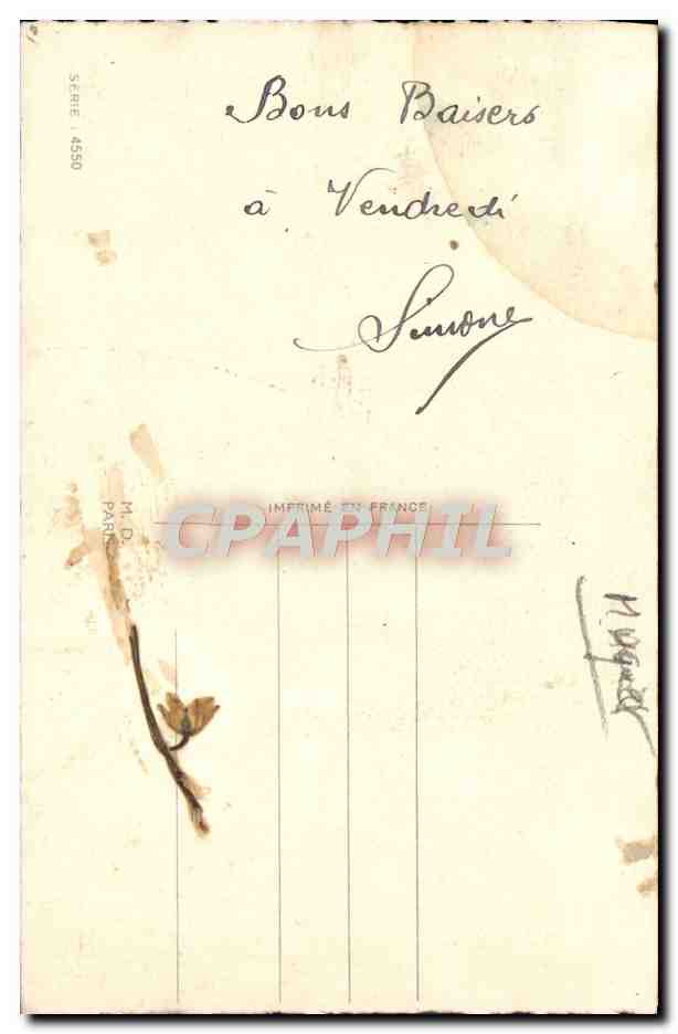 CPA Fantaisie Fleurs Muguet — Verso