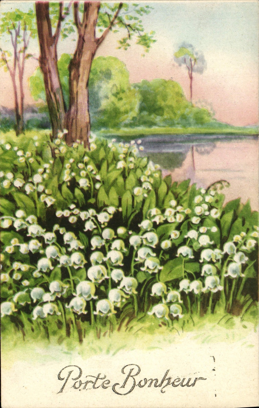CPA Fantaisie Fleurs Muguet