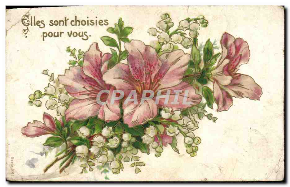 CPA Fantaisie Fleurs Muguet