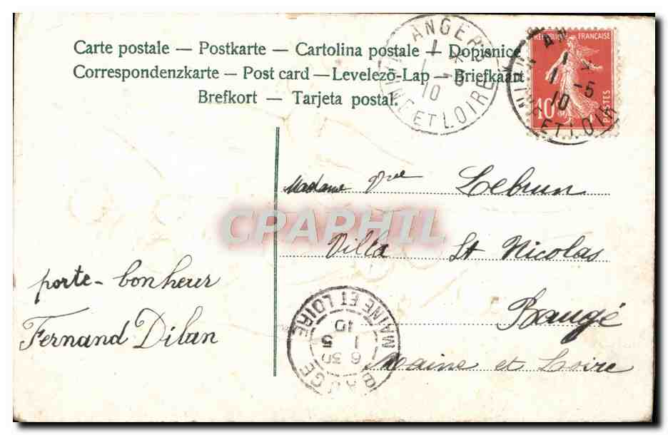 CPA Fantaisie Fleurs Muguet — Verso