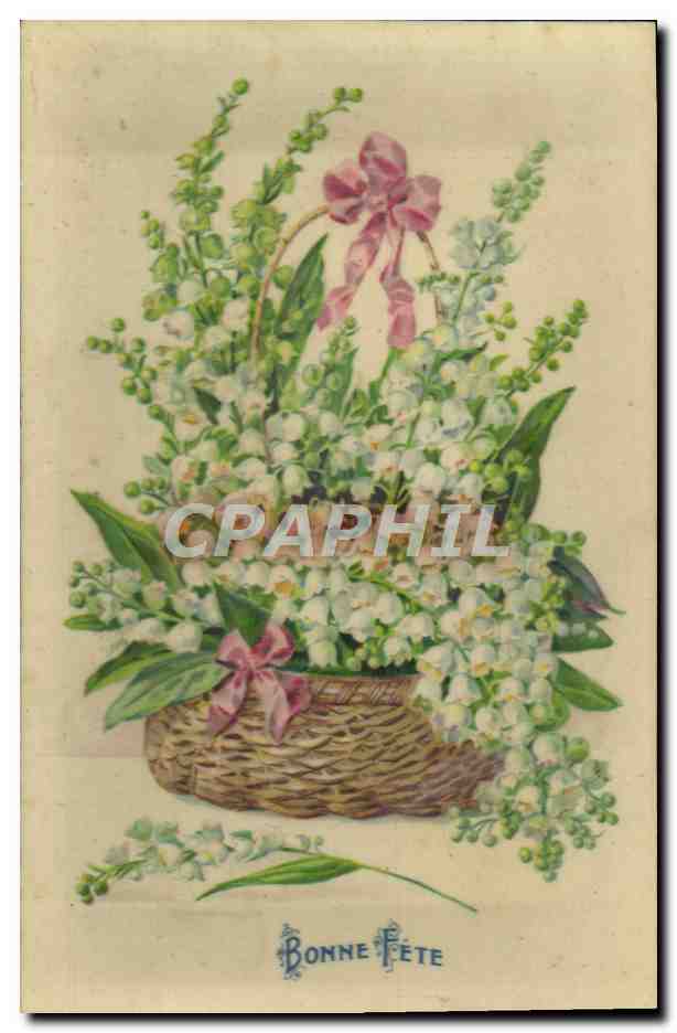 CPA Fantaisie Fleurs Muguet