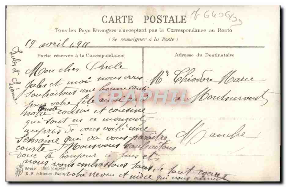 CPA Fantaisie Fleurs Muguet — Verso