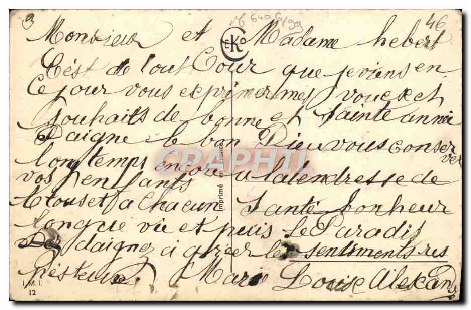 CPA Fantaisie Fleurs  — Rückseite