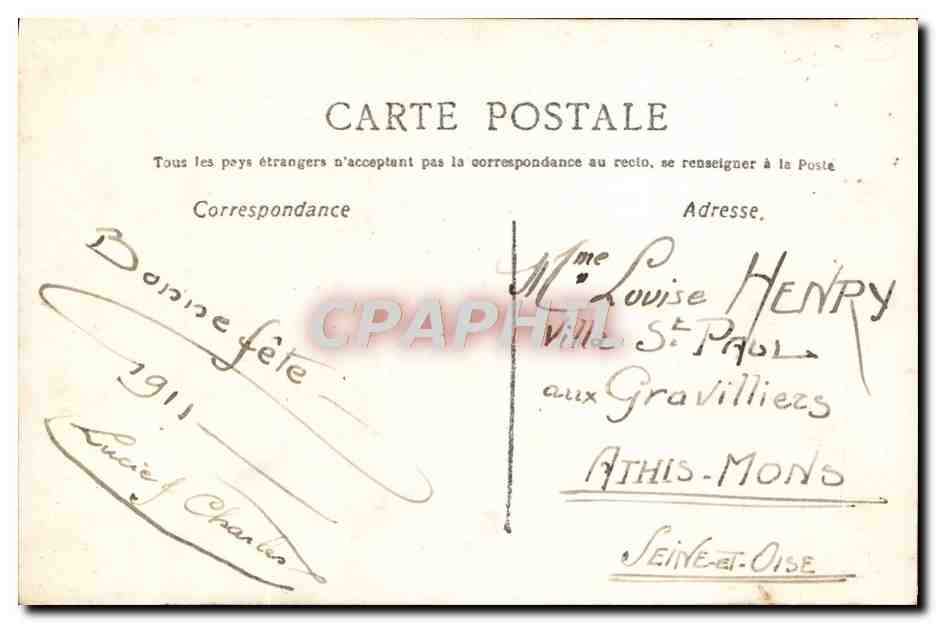 CPA Fantaisie Fleurs  — Verso