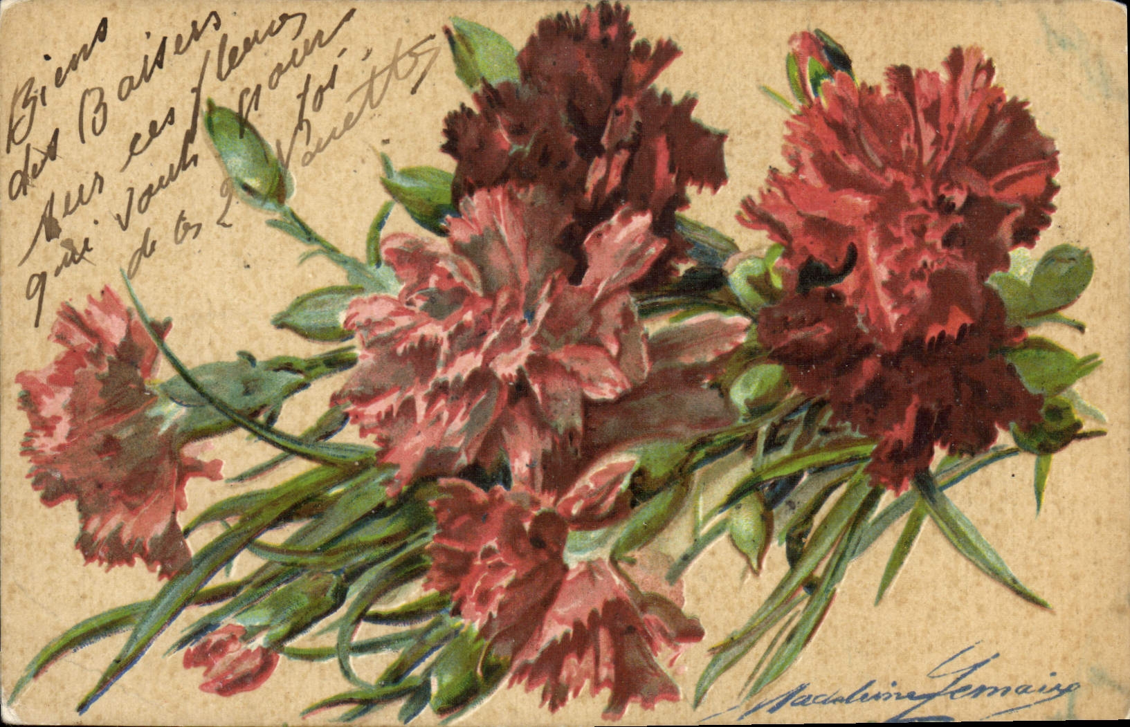 CPA Fantaisie Fleurs 
