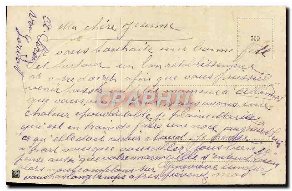 CPA Fantaisie Fleurs  — Verso