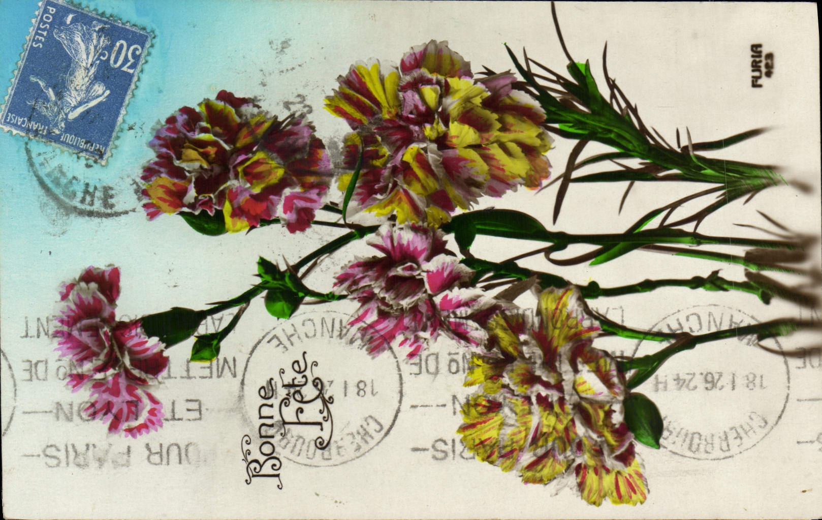 CPA Fantaisie Fleurs 
