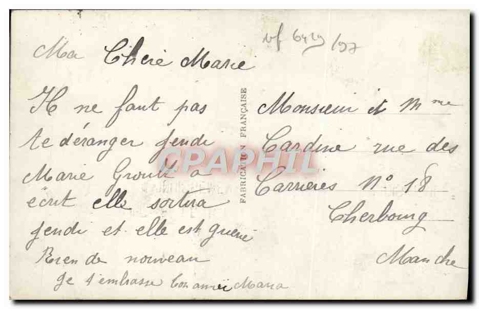 CPA Fantaisie Fleurs  — Rückseite