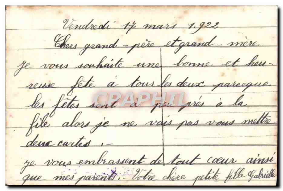 CPA Fantaisie Fleurs  — Verso