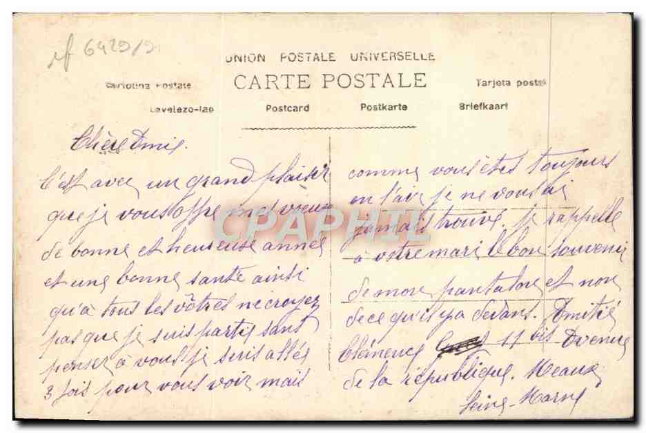 CPA Fantaisie Fleurs  — Verso