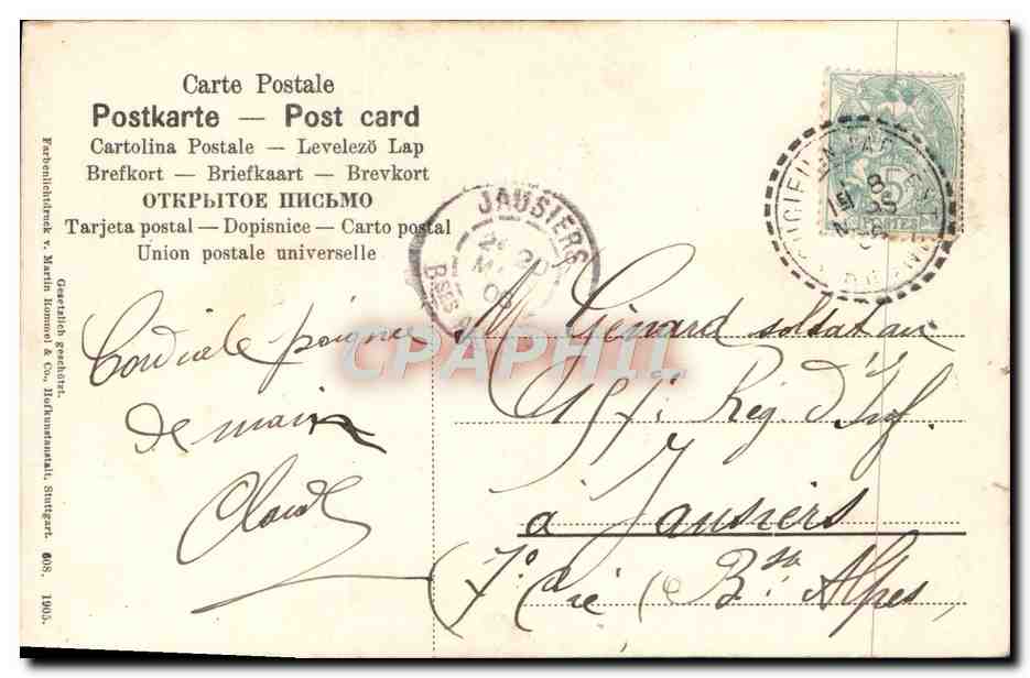 CPA Fantaisie Fleurs  — Verso